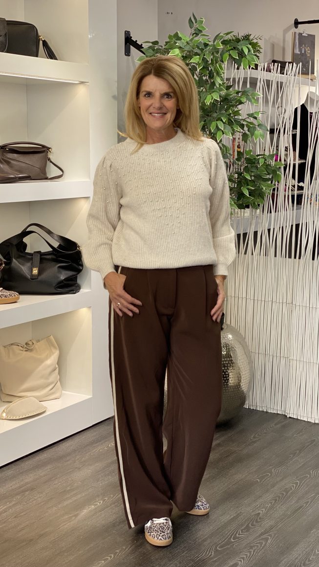 Azzurro Broek Stripe A9779 espresso - Afbeelding 2