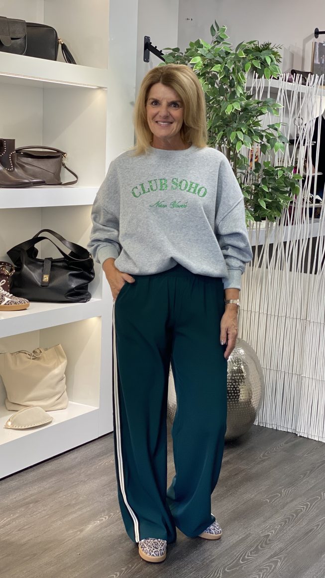 Azzurro Trainingsbroek Oldschool A9783 groen - Afbeelding 2