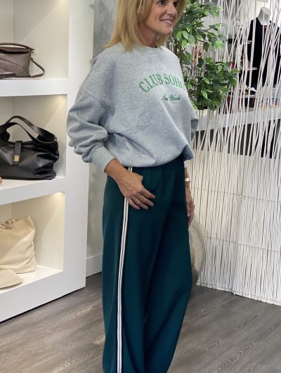 Azzurro Trainingsbroek Oldschool A9783 groen