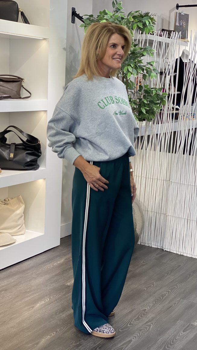 Azzurro Trainingsbroek Oldschool A9783 groen