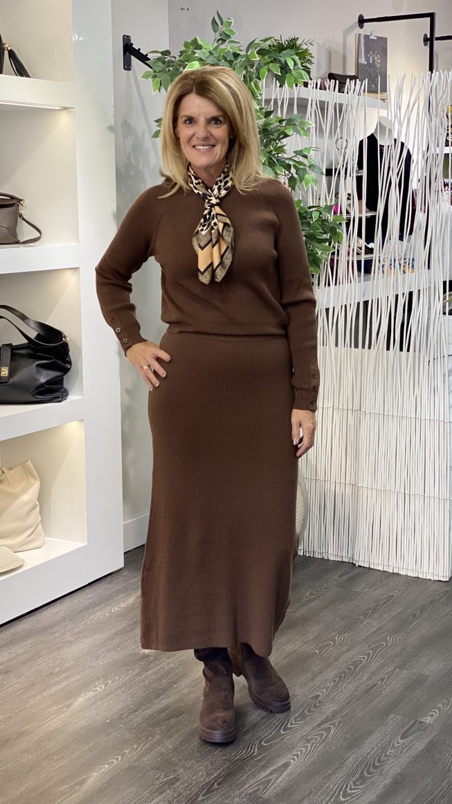 Azzurro Gebreide Trui 89387 dark brown - Afbeelding 2