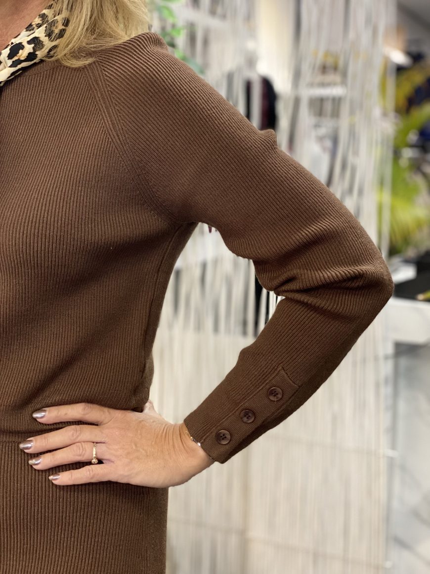 Azzurro Gebreide Trui 89387 dark brown - Afbeelding 3