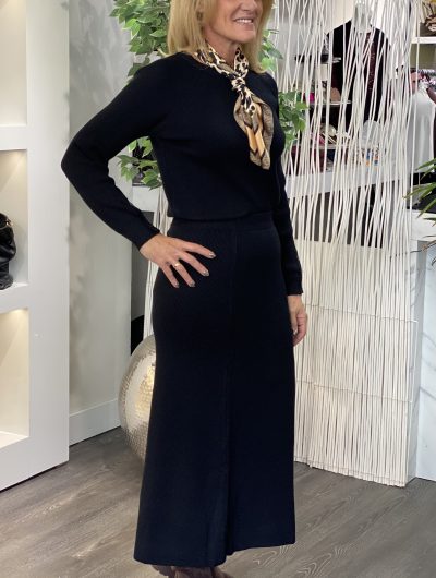 Azzurro Gebreide Rok 8411 zwart