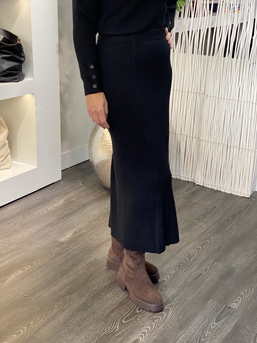 Azzurro Gebreide Rok 8411 zwart - Afbeelding 3