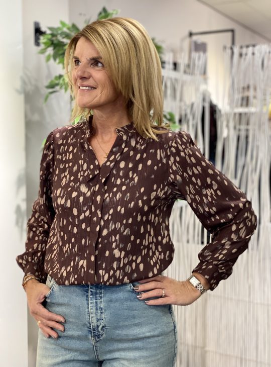 Musthaves by Elja Top V-Hals espresso