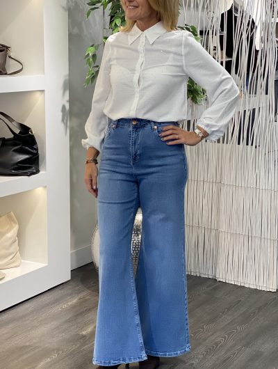 Forza Wijde jeans Spijkerbroek denim blue 002