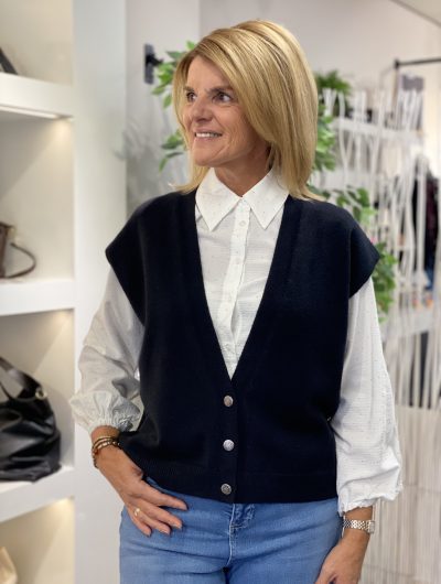 C&S Vivian Gilet zwart