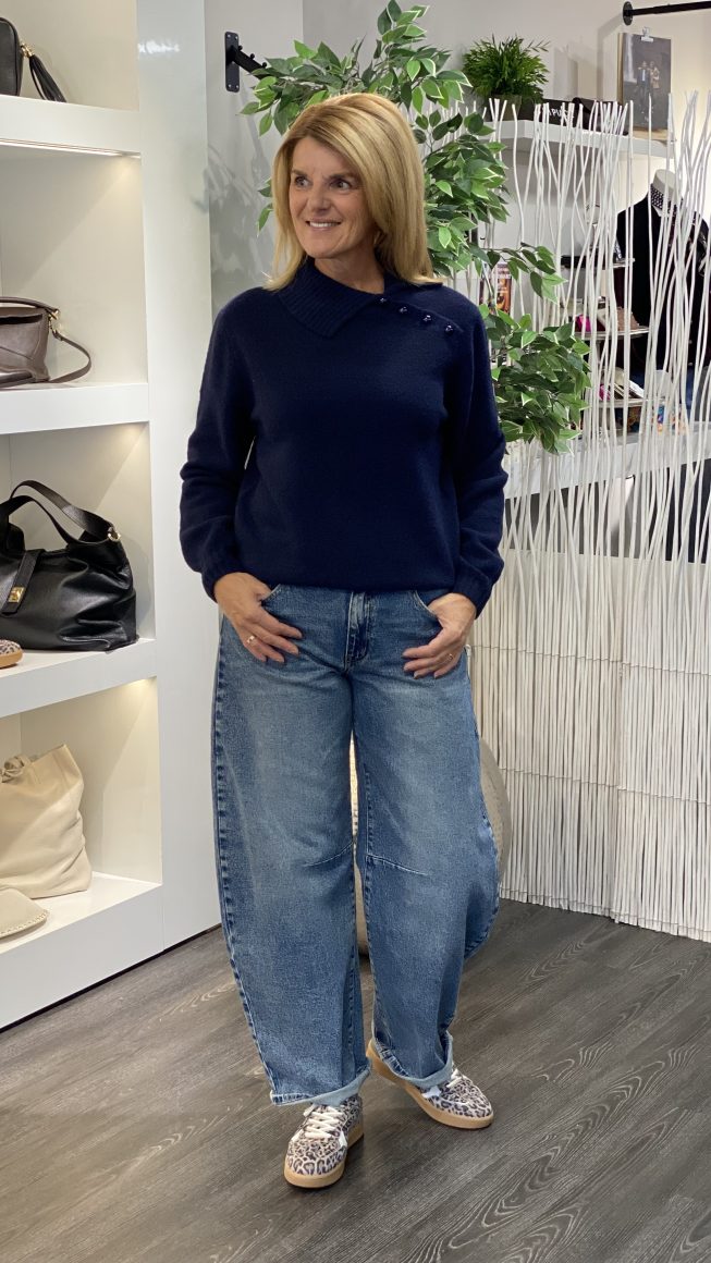 C&S Kelsey Knit Pullover midnight blue - Afbeelding 2