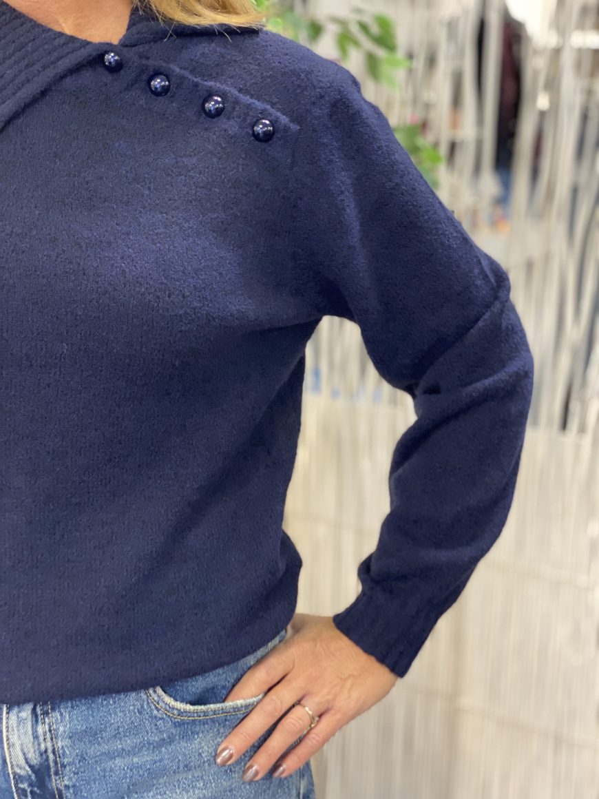 C&S Kelsey Knit Pullover midnight blue - Afbeelding 3