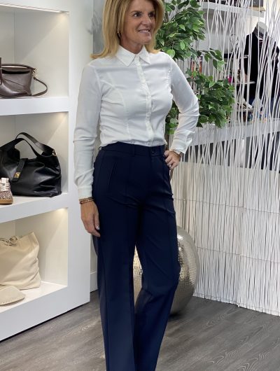 Zoso Noura Travelstof Broek donkerblauw