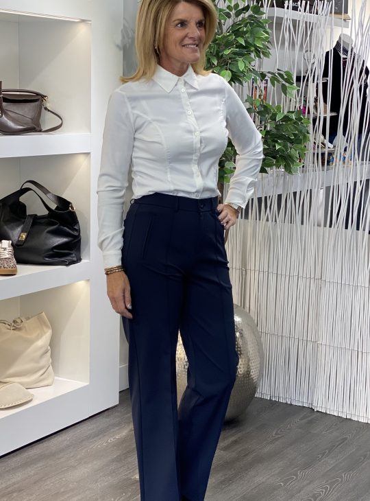 Zoso Noura Travelstof Broek donkerblauw