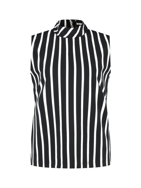 Lady Day Travelstof Maud Top black / wool white stripe - Afbeelding 2