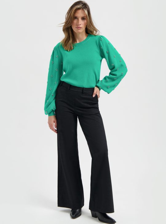 Lady Day Travelstof Phoenix Brushed Broek zwart