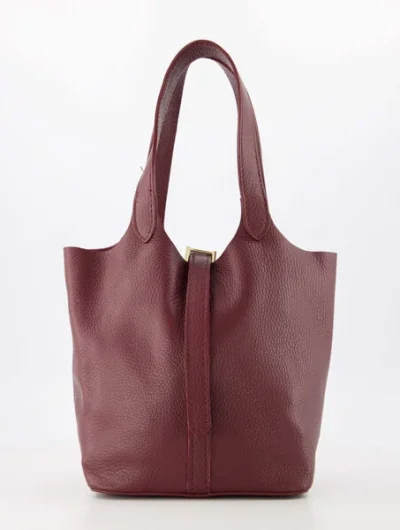 Amy Schoudertas Leer Burgundy T342