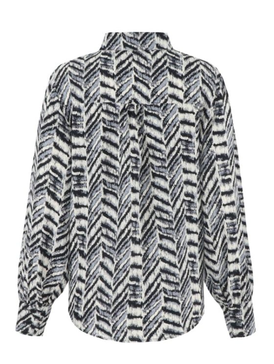 C&S Jessica Blouse skyway / zwart - Afbeelding 3