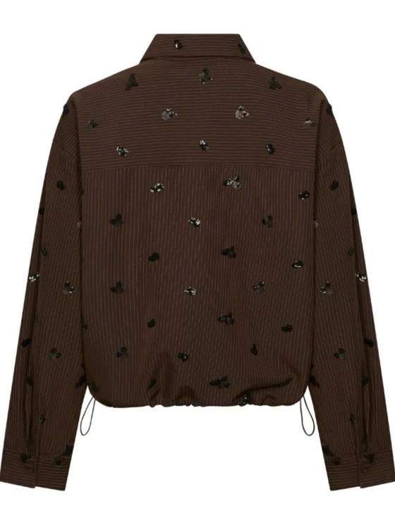 Nukus Iris Blouse Embroidery dark chocolate - Afbeelding 6