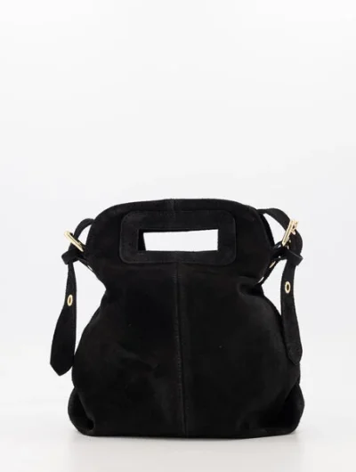 Gertrudis Handtas Suede Zwart T343
