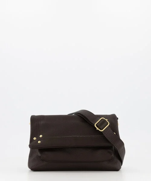Jade Crossbody Tas Leer Dark Brown T350