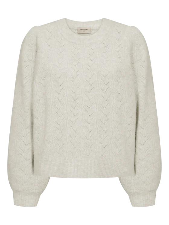 Freequent Grsevalin Pullover moonbeam melange
