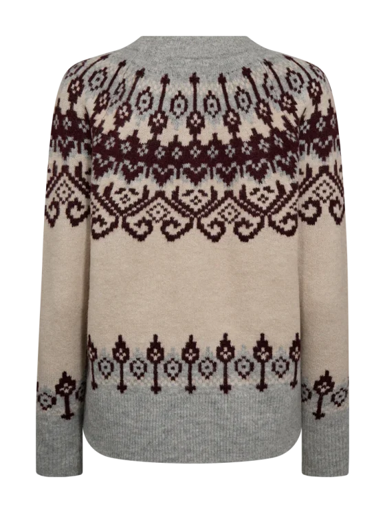 Freequent Merla Pullover moonbeam melange w. medium grey - Afbeelding 6