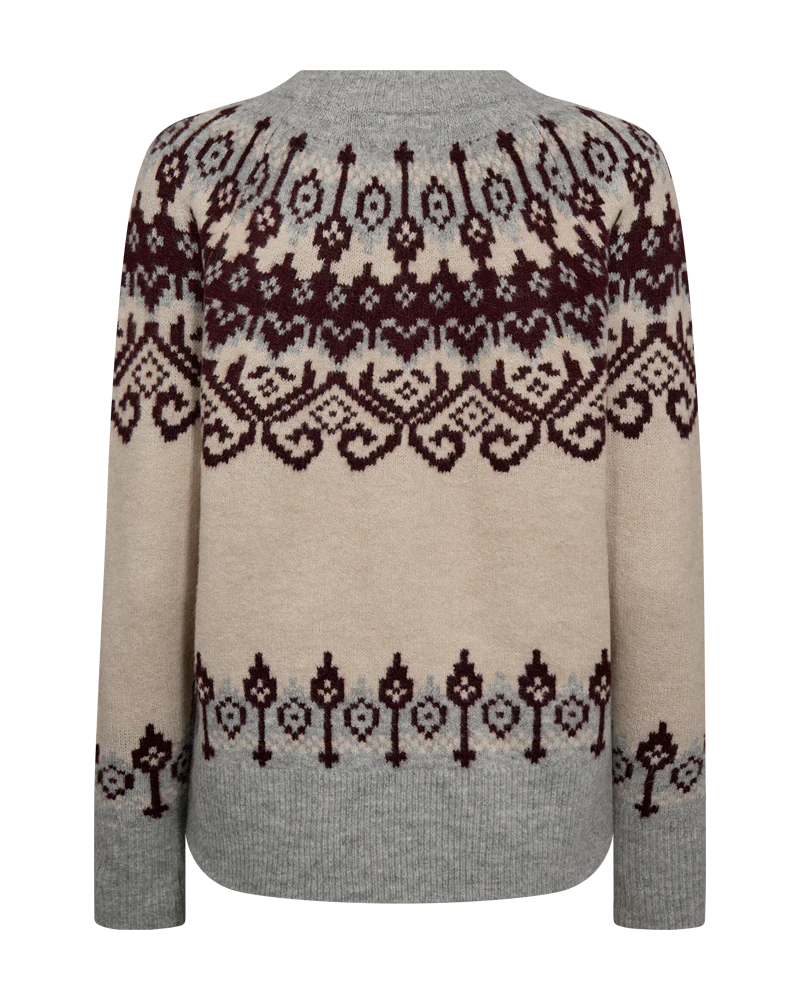 Freequent Merla Pullover trui moonbeam melange w. medium grey - Afbeelding 9