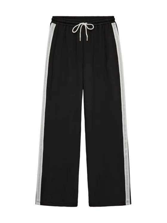 Freequent Malacy Broek black w. star offwhite - Afbeelding 3