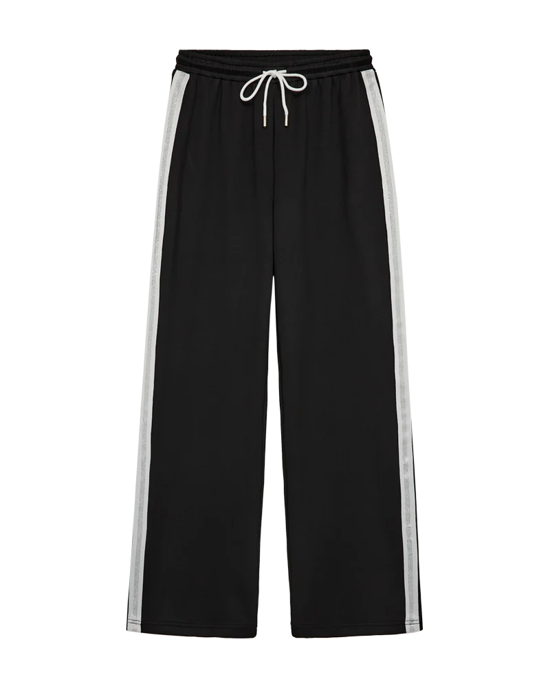 Freequent Malacy Broek black w. star offwhite - Afbeelding 3