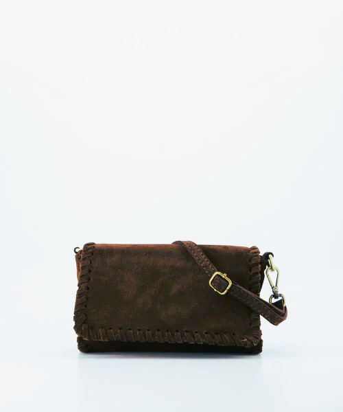 Romee Crossbody Tas Suede Dark Brown T340
