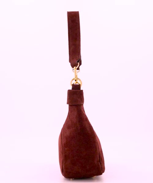 Vanya Schoudertas Suede Bordeaux T349 - Afbeelding 2