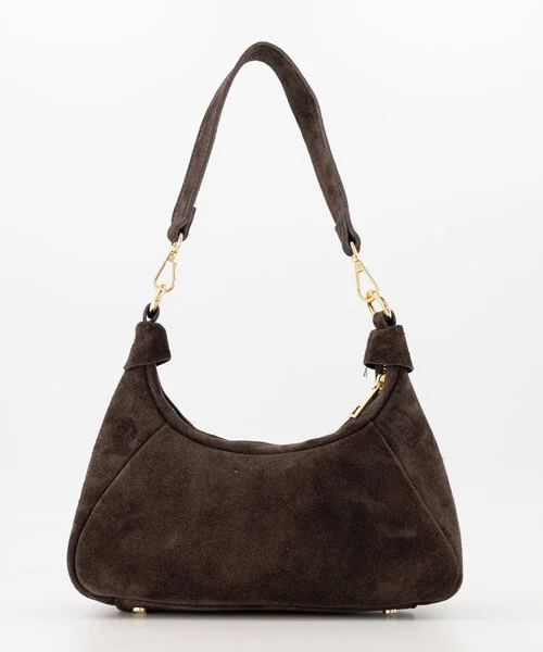 Vanya Schoudertas Suede Dark Brown T349
