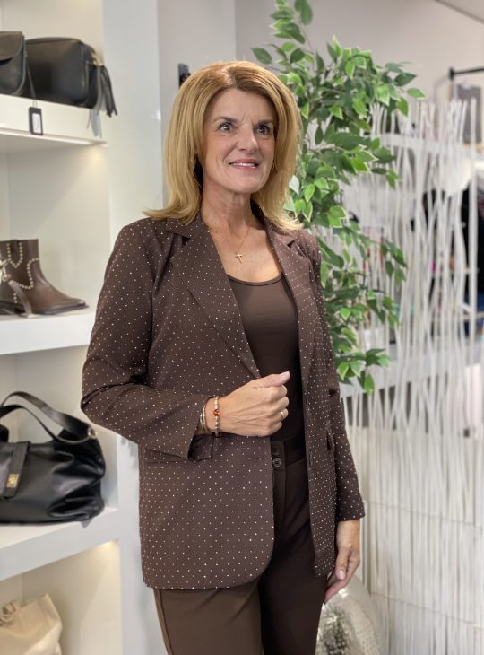 Fashion Glitter Blazer 0426 espresso