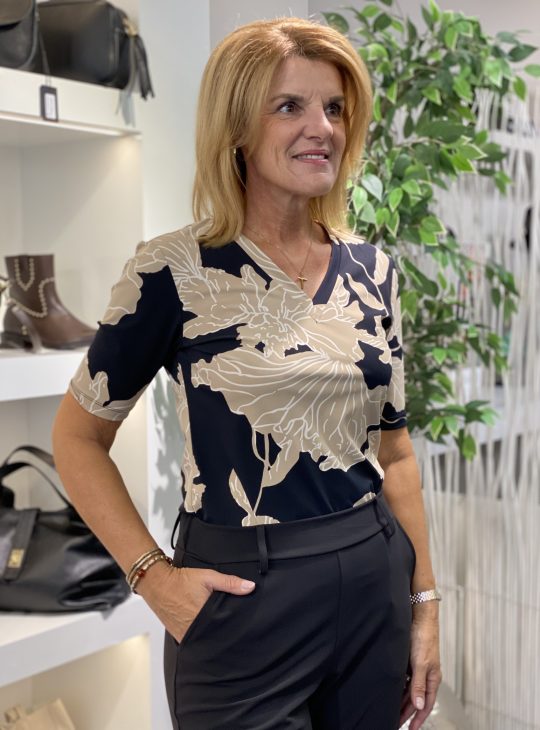 Travelstof Jurk Mi Piace 202092 big flower print black