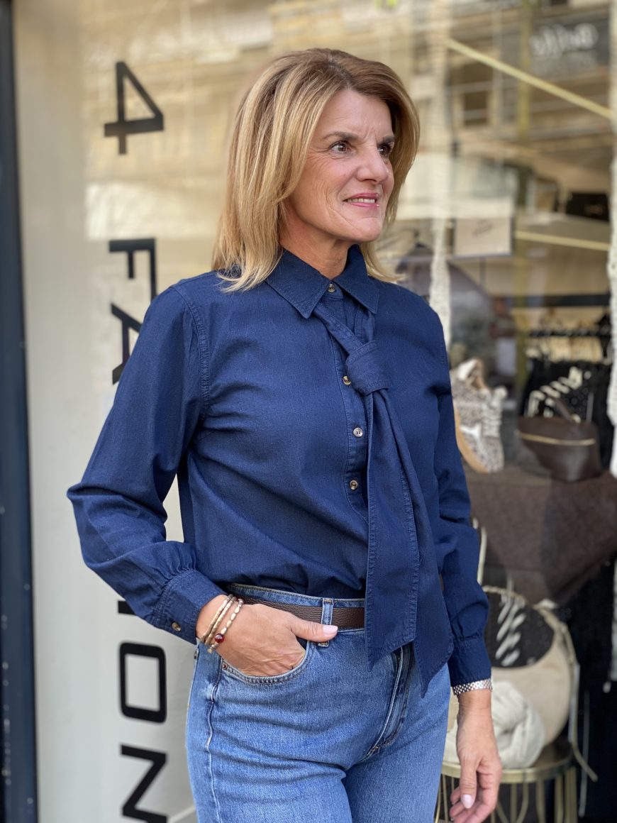 Freequent Lisea Shirt indigo blue denim