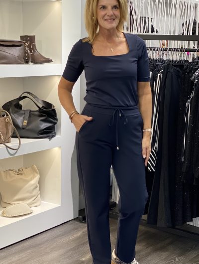 Mi Piace Travelstof Bonded Broek 202753 donkerblauw