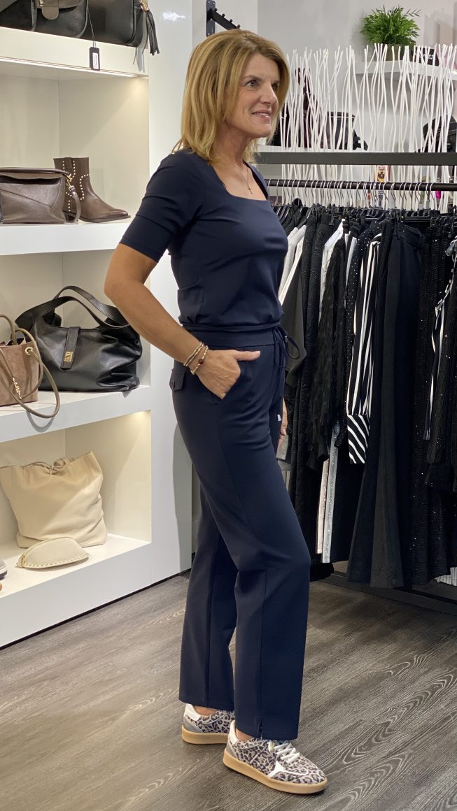 Mi Piace Travelstof Bonded Broek 202753 donkerblauw - Afbeelding 2