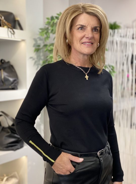 Maicazz Plume Sweater zwart