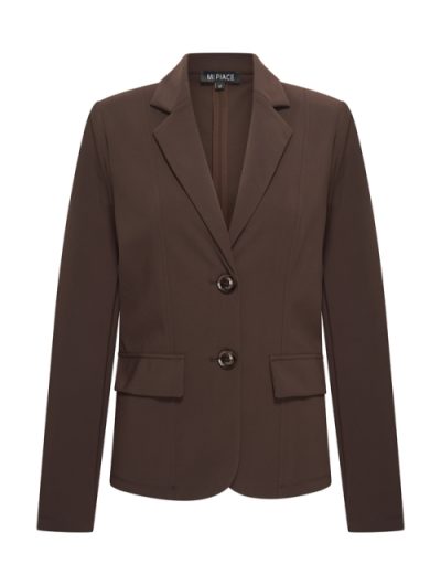 Mi Piace Bonded Travelstof Blazer 202646 espresso