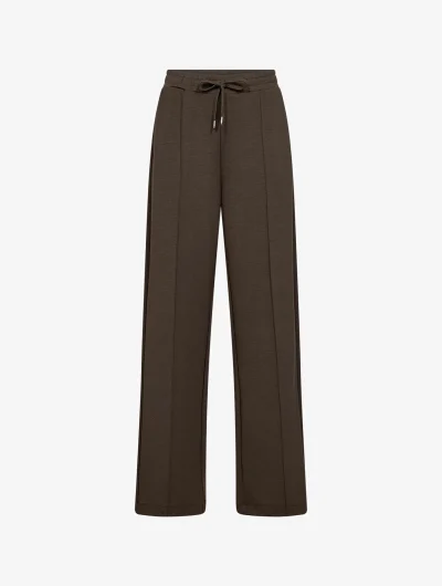 SoyaConcept Banu 265 Broek Wijde Pijp Persvouw Bruin