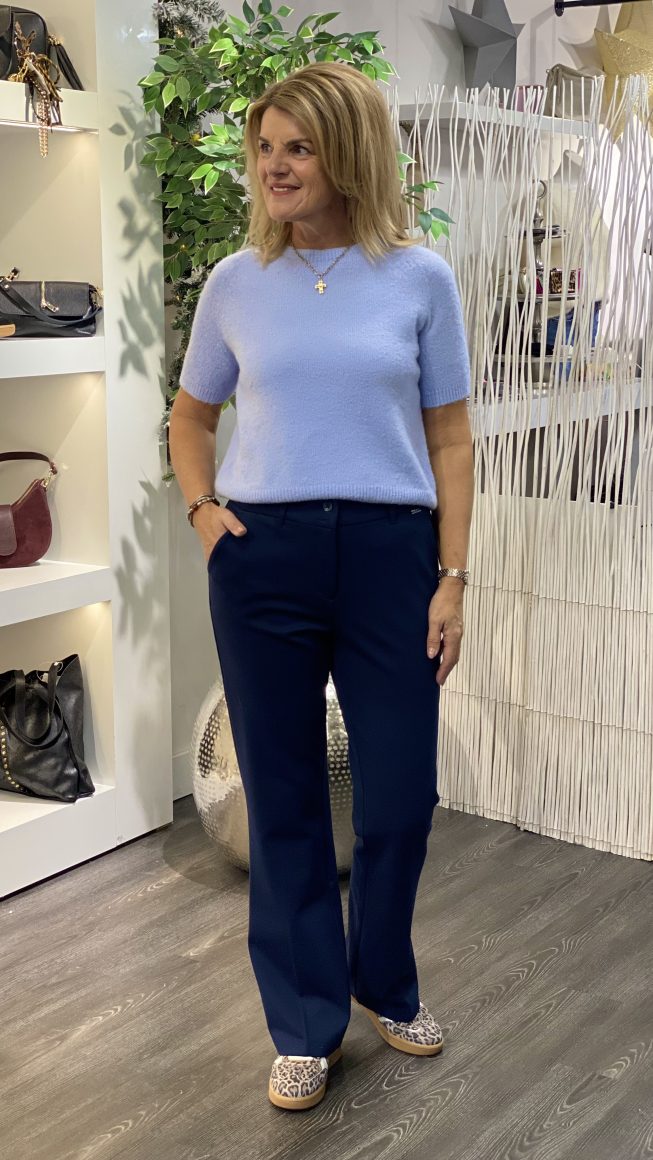 Boebou Zachtgebreide Top S104 lichtblauw - Afbeelding 2