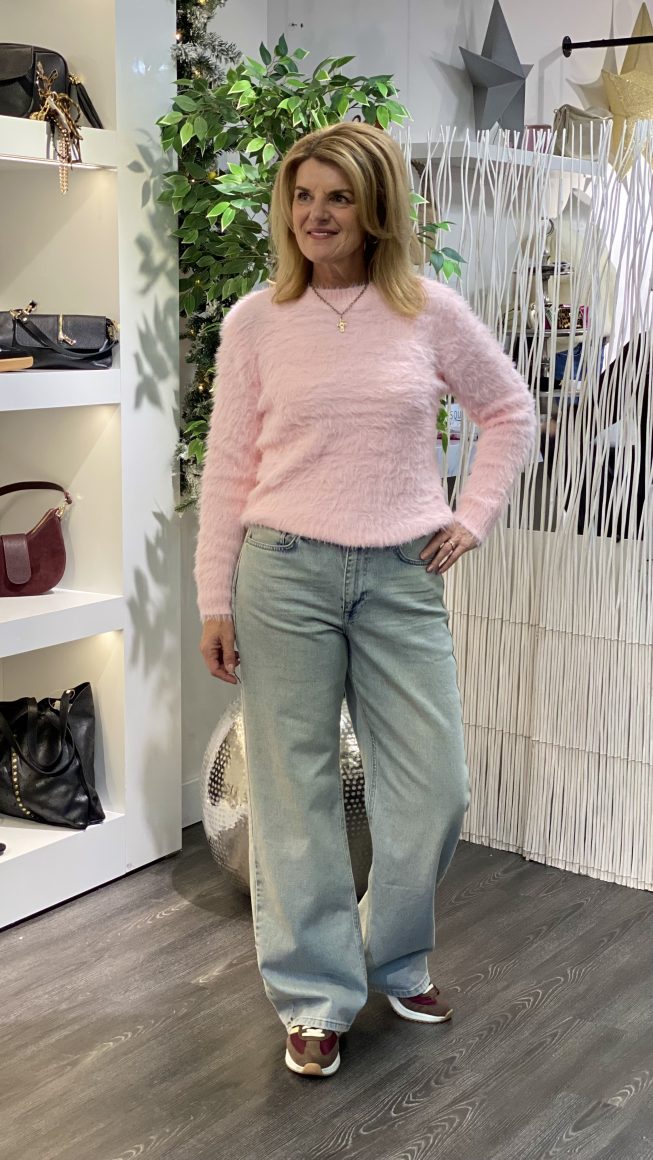 Fashion Rosella Fluffy Trui HM-321 roze - Afbeelding 2