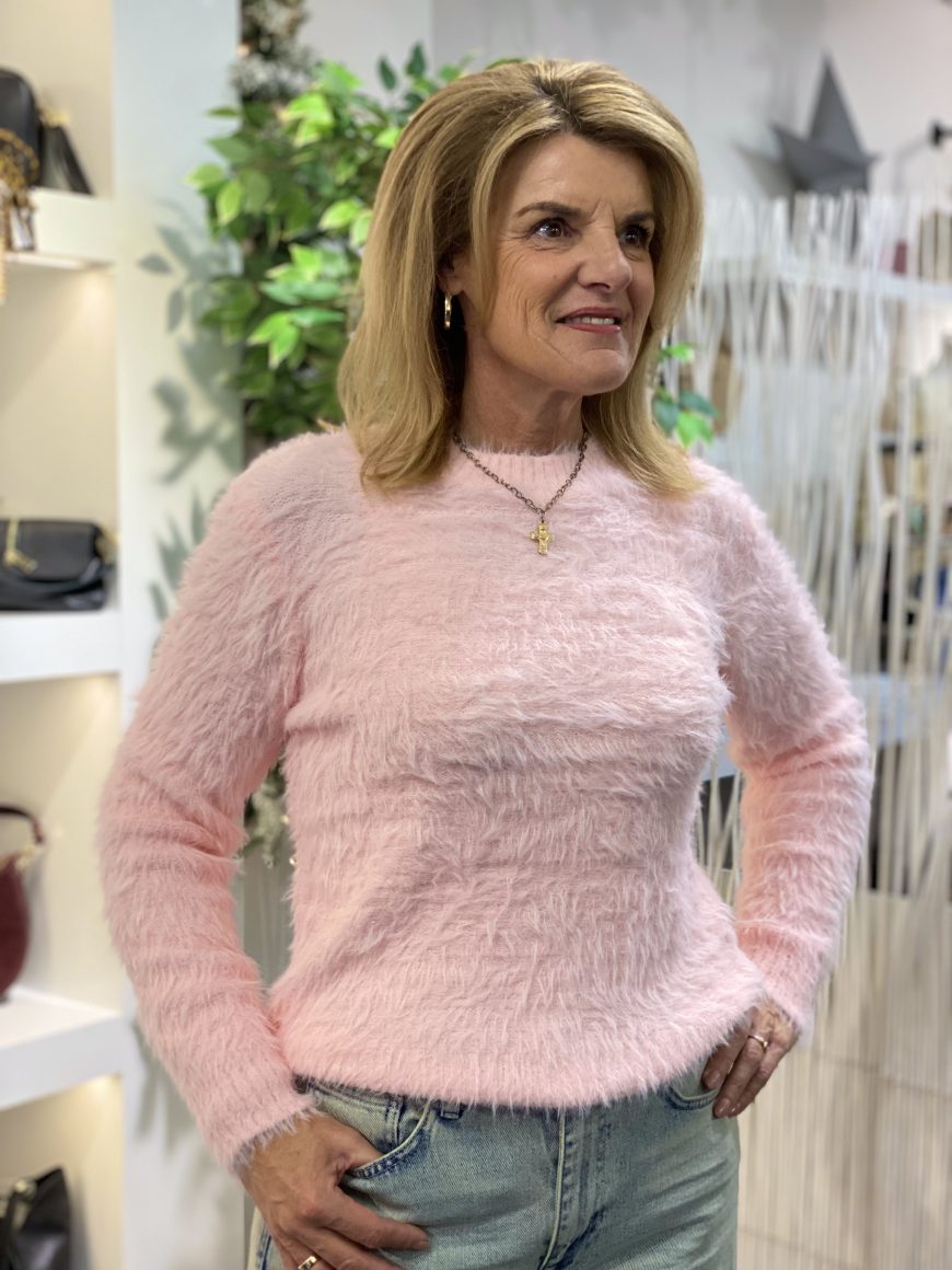 Fashion Rosella Fluffy Trui HM-321 roze