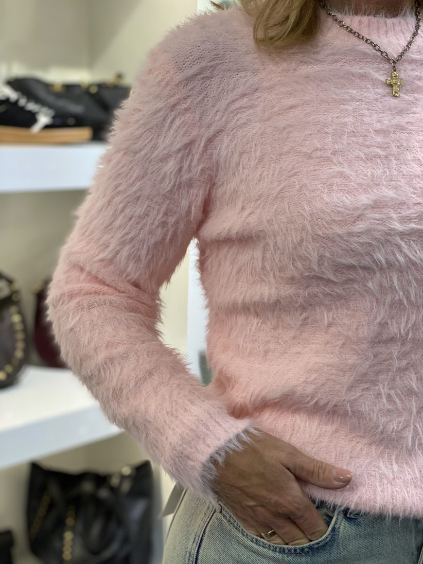 Fashion Rosella Fluffy Trui HM-321 roze - Afbeelding 3