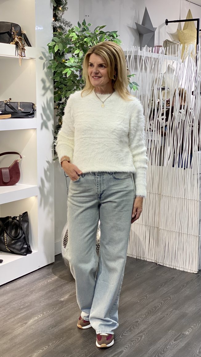 Fashion Rosella Fluffy Trui HM-321 off white - Afbeelding 2