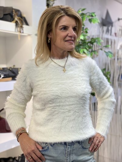 Fashion Rosella Fluffy Trui HM-321 off white