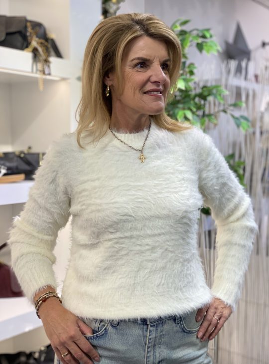 Fashion Rosella Fluffy Trui HM-321 off white