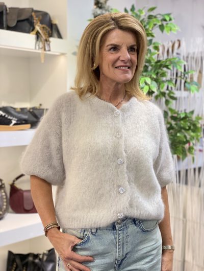 Boebou Zachtgebreid Vest S105 zand