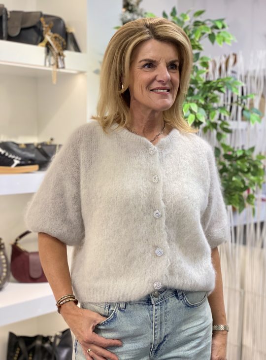 Boebou Zachtgebreid Vest S105 zand