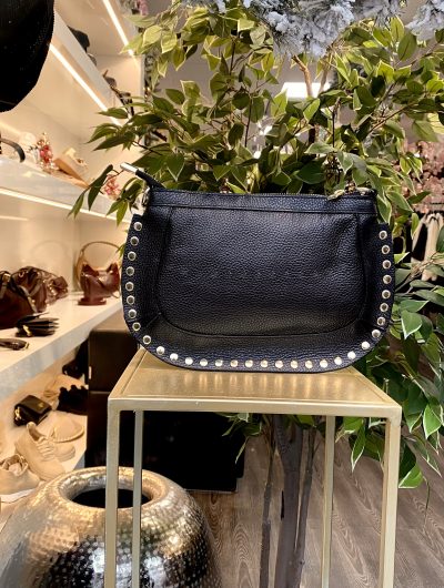 Giuliano Crossbody Tas Leer Studs Zwart/Goud T386 552959