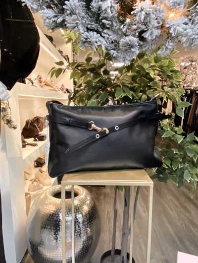 Ginny Crossbody Tas Leer Zwart T382