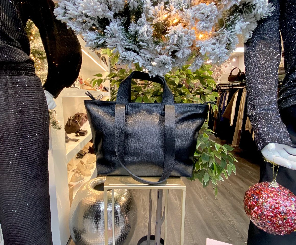 Giuliano Shopper Tas Leer Zwart T385 552828